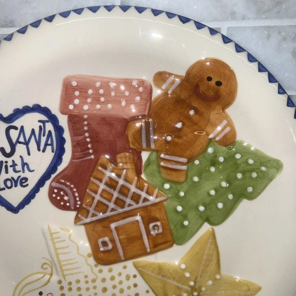 Vtg 1997 Bath & Body Works- To Santa with Love Plate holiday 11.5